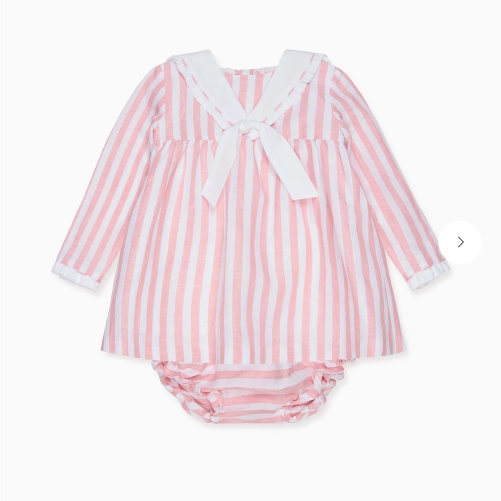 Pink and White Striped Kids Matching Set